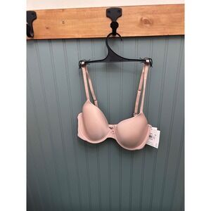 Calvin Klein 36B Nude T-Shirt Bra Underwire Adjustable Straps Everyday Comfort